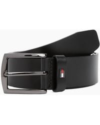 Tommy Hilfiger - Denton Enamel Flag Leather Belt - Lyst