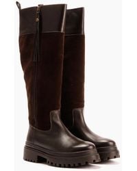 Osprey - London The Bramble Tall Leather Chocolate Burnish Boots - Lyst