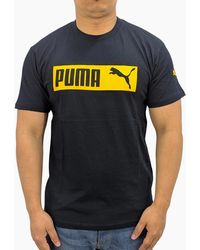 PUMA - Essentials Logo T Shirts Crew Neck Pullover Casual Cotton Sports Tee - Lyst
