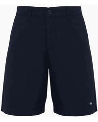 Emporio Armani - Cotton Blend Lightweight Chino Shorts - Lyst