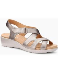 Hotter - Eliana Low Wedge Sandals - Lyst