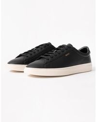 BOSS - Boss Kieran Grained-Leather Trainers With Rubber Sole - Lyst