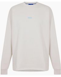 BOSS - Crew Neck Ribbed Collar Long Sleeve Sweatshirt - Lyst