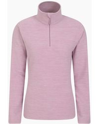 Mountain Warehouse - Ladies Snowdon Melange Fleece Top - Lyst