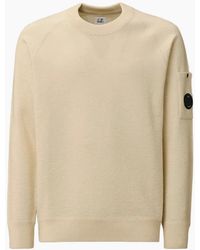 C.P. Company - Felted Merino Wool Crewneck Lens Knit - Lyst