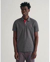 GANT - Regular Fit Short Sleeve Contrast Pique Rugger - Lyst