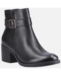 Hush Puppies - Hensley Leather Heeled Ankle Boots - Lyst