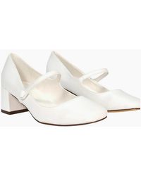 XY London - Ladies Leneka Front Strap Low Block Heel Court Shoes - Lyst
