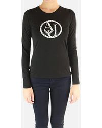 Armani - Jeans 5J00Z 0208 T Shirt Crew Neck Cotton Long Sleeve Casual Tee - Lyst