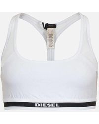 DIESEL - Miley Cotton Stretch Mesh Bralette - Lyst