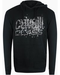 Roberto Cavalli - Cavalli Class Cracked Sprayed Logo Hoodie - Lyst