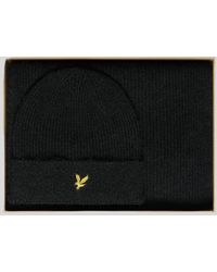 Lyle & Scott - Brushed Scarf And Beanie Set - Lyst