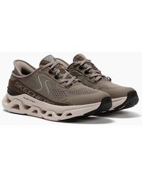 Skechers - Slip-Ins Glide Step Altus Mesh Khaki Trainers - Lyst