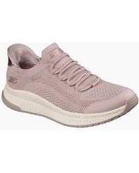Skechers - Bobs Sport Squad 4 Dire Step Polyester Blush Trainers - Lyst