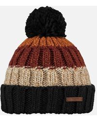 Barts - Wilhelm Cuffed Mixed Knit Knitted Bobble Hat - Lyst