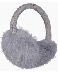Barts - Faux Fur Cable Knit Earmuffs - Lyst