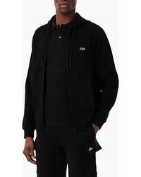 Lacoste - Fleece Hoodie Zip Up Organic Cotton - Lyst