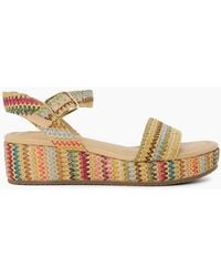 Dune - Lo Lazer Open Toe Flat Slide Sandals - Lyst