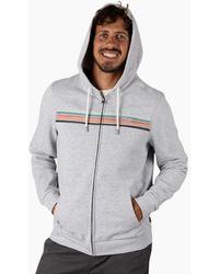 Saltrock - Torn Stripe Zip Up Hoodie - Lyst