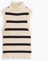 Levi's - Levi's Tulip Mock Neck Sleeveless Box Tank - Lyst