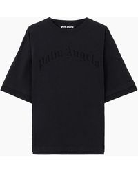 Palm Angels - Curved Logo Loose Double Tee - Lyst