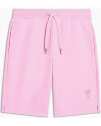 Ami Paris - Candy Embroidered Logo Shorts - Lyst