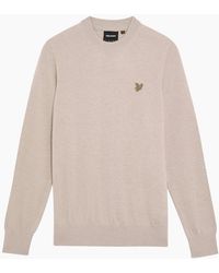 Lyle & Scott - Lyle & Scott Tonal Eagle Lambswool Crew Neck Jumper - Lyst