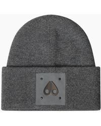 Moose Knuckles - Icon Logo Wool Cement Beanie - Lyst