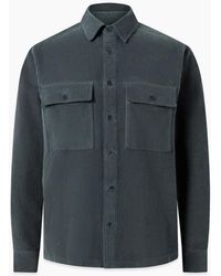 Belstaff - Ravine Cotton Corduroy Shirt Petrol - Lyst