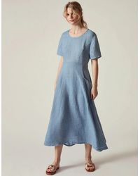 James Lakeland - Denim Linen Midi Dress - Lyst
