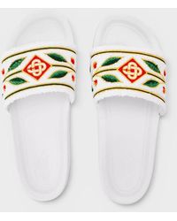 CASABLANCA - Embroidered Terry Slider - Lyst