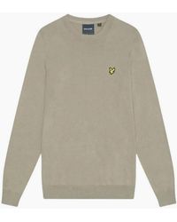 Lyle & Scott - Lyle & Scott Crew Neck Sage Uniform Pull Over Jumper - Lyst