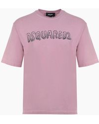 DSquared² - Best Fade Loose Fit Cartoon Logo T-Shirt Dusty Antic Rose - Lyst