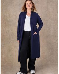 Live Unlimited London - Longline Knitted Cardigan - Lyst