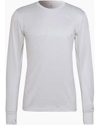 adidas - Crew Neck Long Sleeve Jersey T-Shirt - Lyst