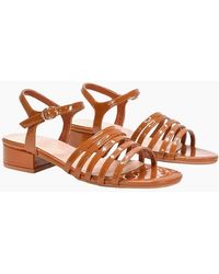 XY London - Ladies Katie Patent Open Toe Low Heel Sandals - Lyst