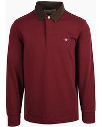 GANT - Cord Collar Rugger Deep Grape Wine - Lyst