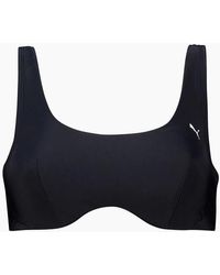 PUMA - Scoop Neck Crossback Swim Top With Adjustable Straps - Lyst