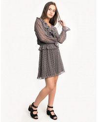 Maison Scotch - Long Sleeve Ruffle Detailed Dress - Lyst