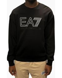 EA7 - Embroidered Logo Sweatshirt - Lyst