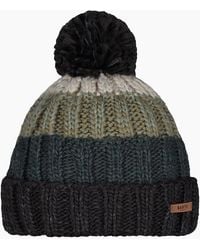 Barts - Wilhelm Cuffed Mixed Knit Knitted Bobble Hat - Lyst
