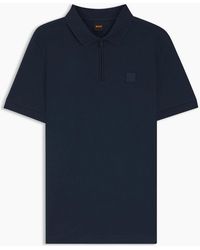 BOSS - Boss Passerzip Polo Shirt 464 Open - Lyst