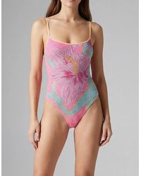 Oceanus - Tiffany Beaded Swimsuit X By Poppy - Lyst