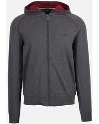 BOSS - Boss Mix & Match Lounge-Wear Full Zip Charcoal - Lyst