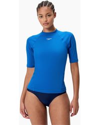Speedo - Ladies Endurance+ Short-Sleeved Rash Guard - Lyst