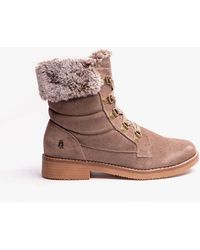 Hush Puppies - Florence Leather Ankle Boots Taupe - Lyst