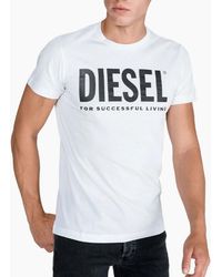 DIESEL - T Diego Logo T Shirts Short Sleeved Casual Top Summer Cotton Tee New - Lyst