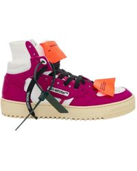 Off-White c/o Virgil Abloh - Off Off Court 3 0 Fuchsia High Top Leather Sneakers - Lyst