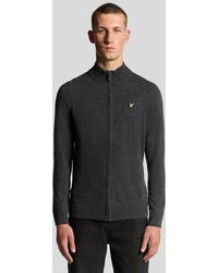 Lyle & Scott - Lambswool Blend Zip Cardigan - Lyst