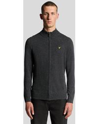 Lyle & Scott - Lambswool Blend Zip Cardigan - Lyst